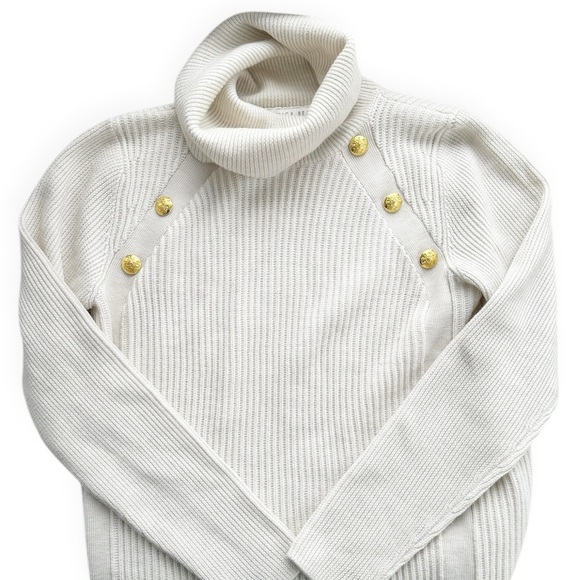 Veronica Beard • Pearson Button Detail Merino
Wool Sweater - Picture 2 of 10